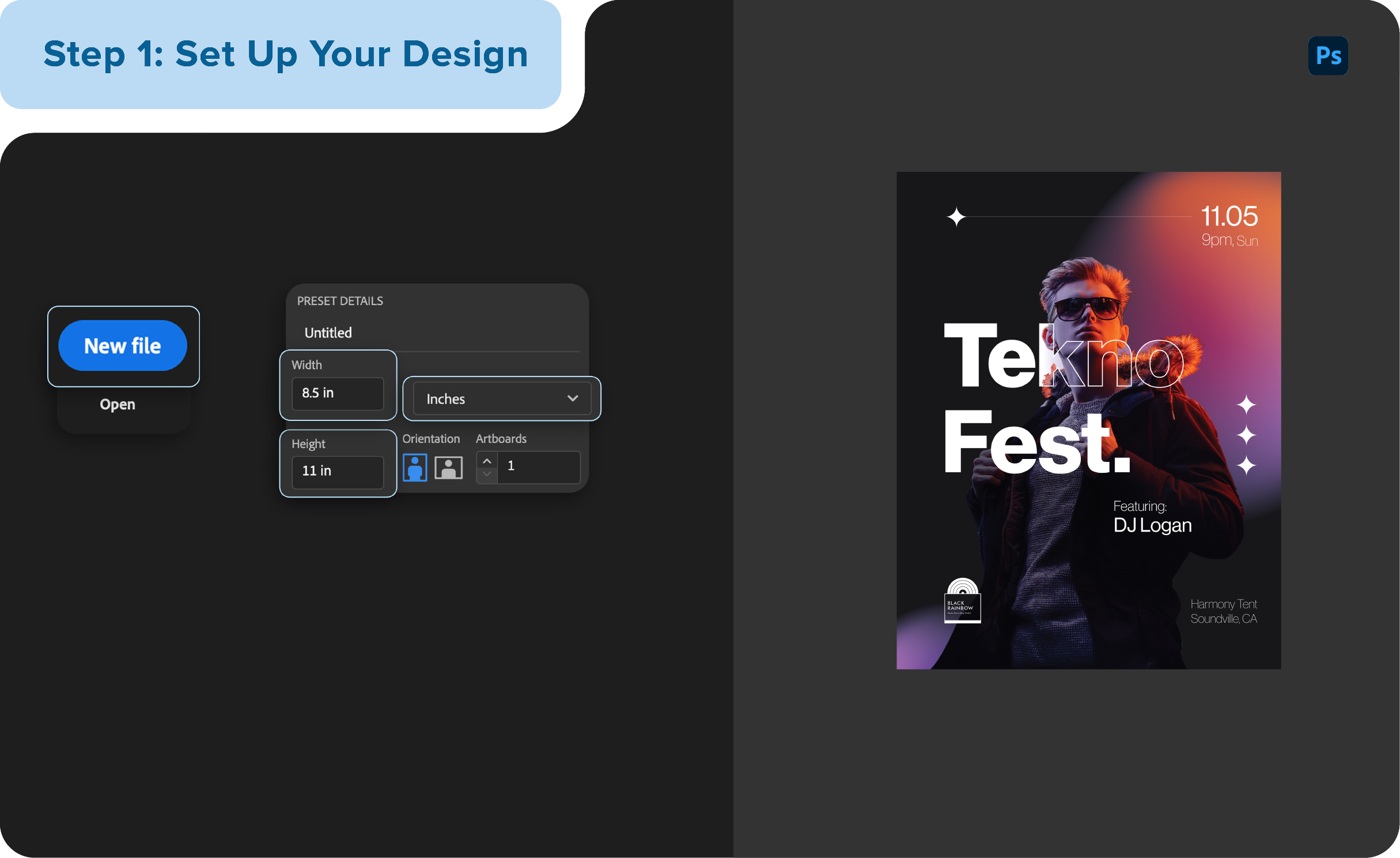 Setting Up Your File in Adobe Photoshop